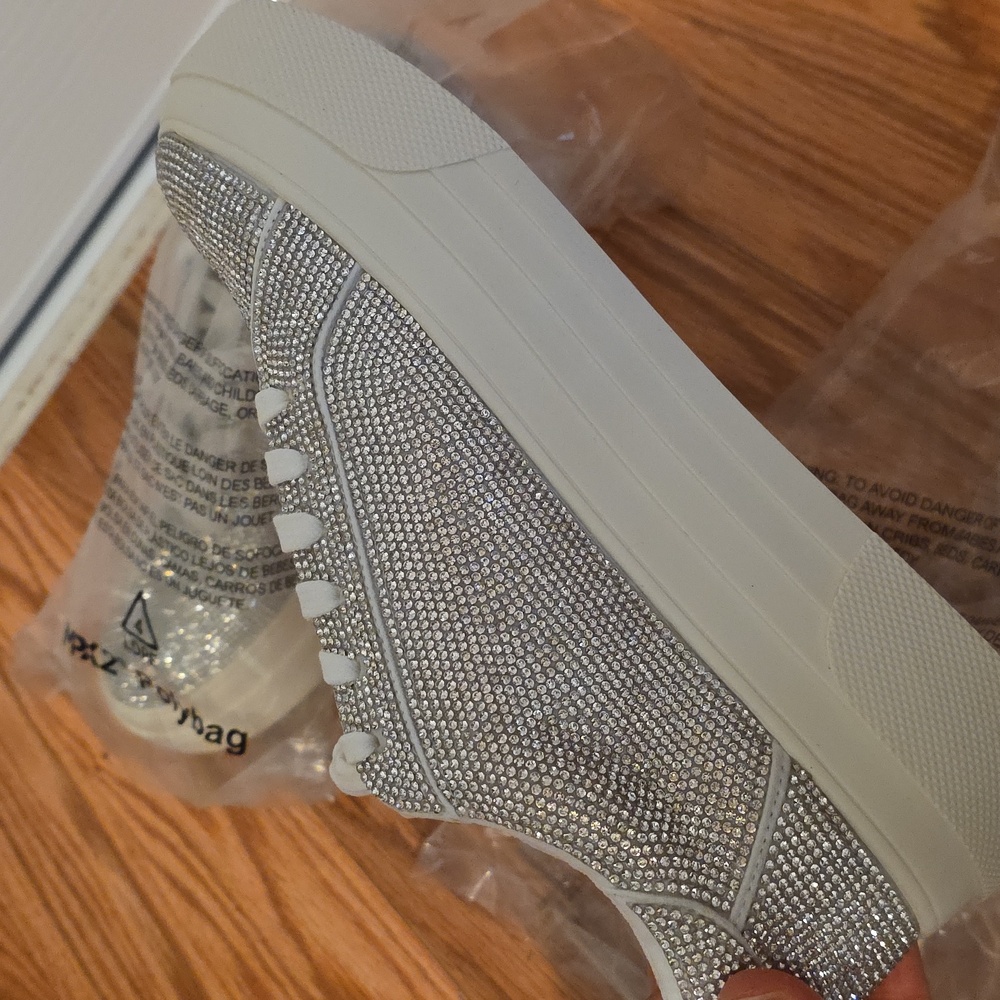 Jessica Simpson Silver Rhinestone Sneakers - Picture 7 of 9